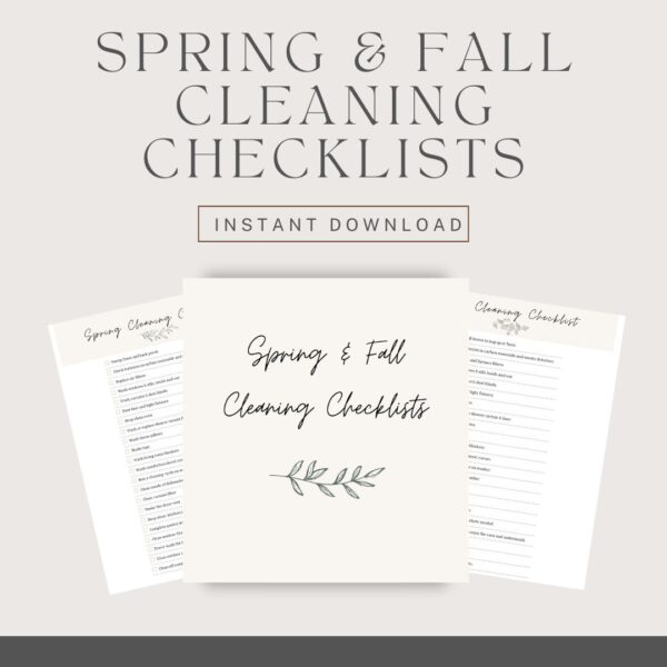 Spring & Fall Cleaning Checklists