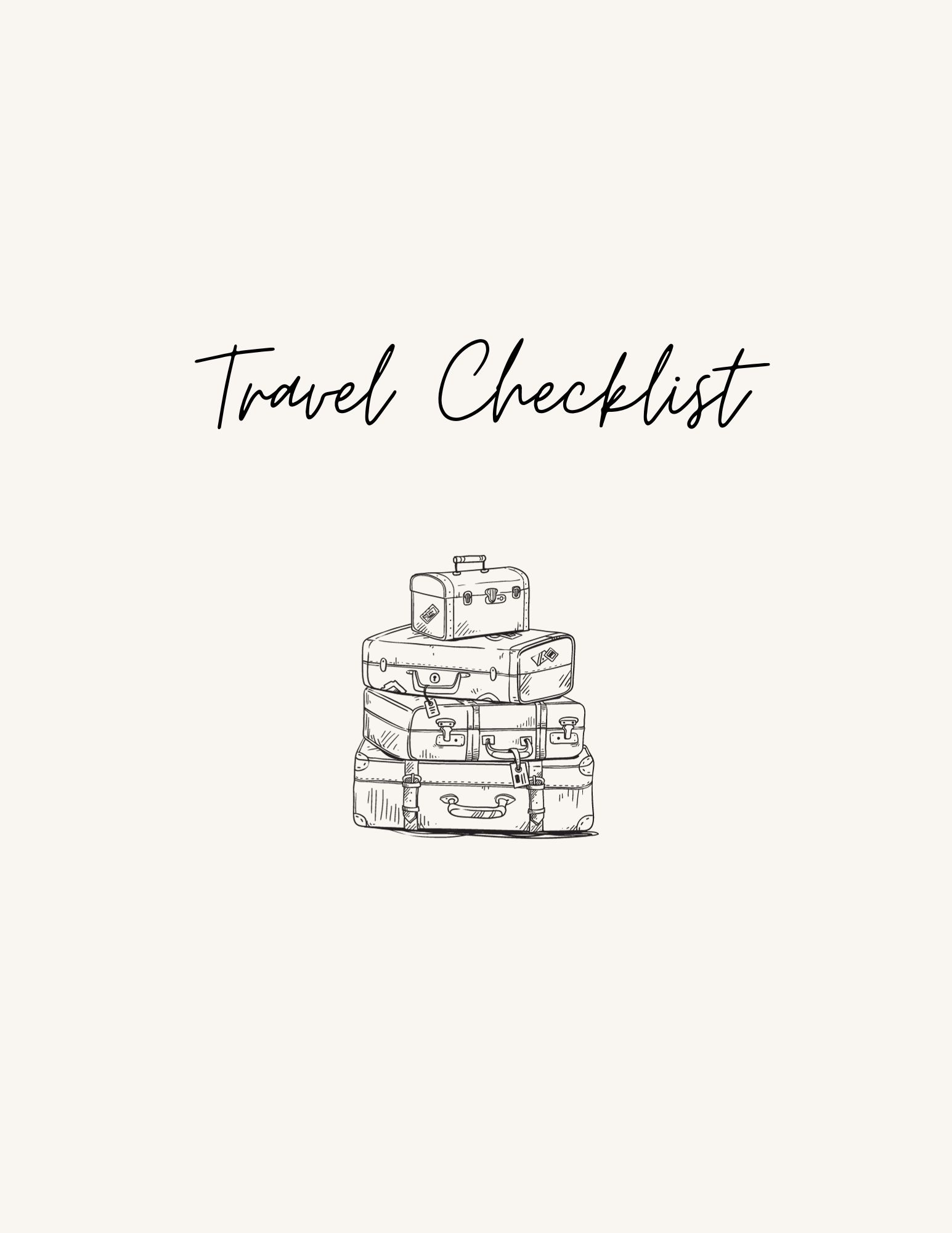 Travel Checklist Fruitful And Fearless
